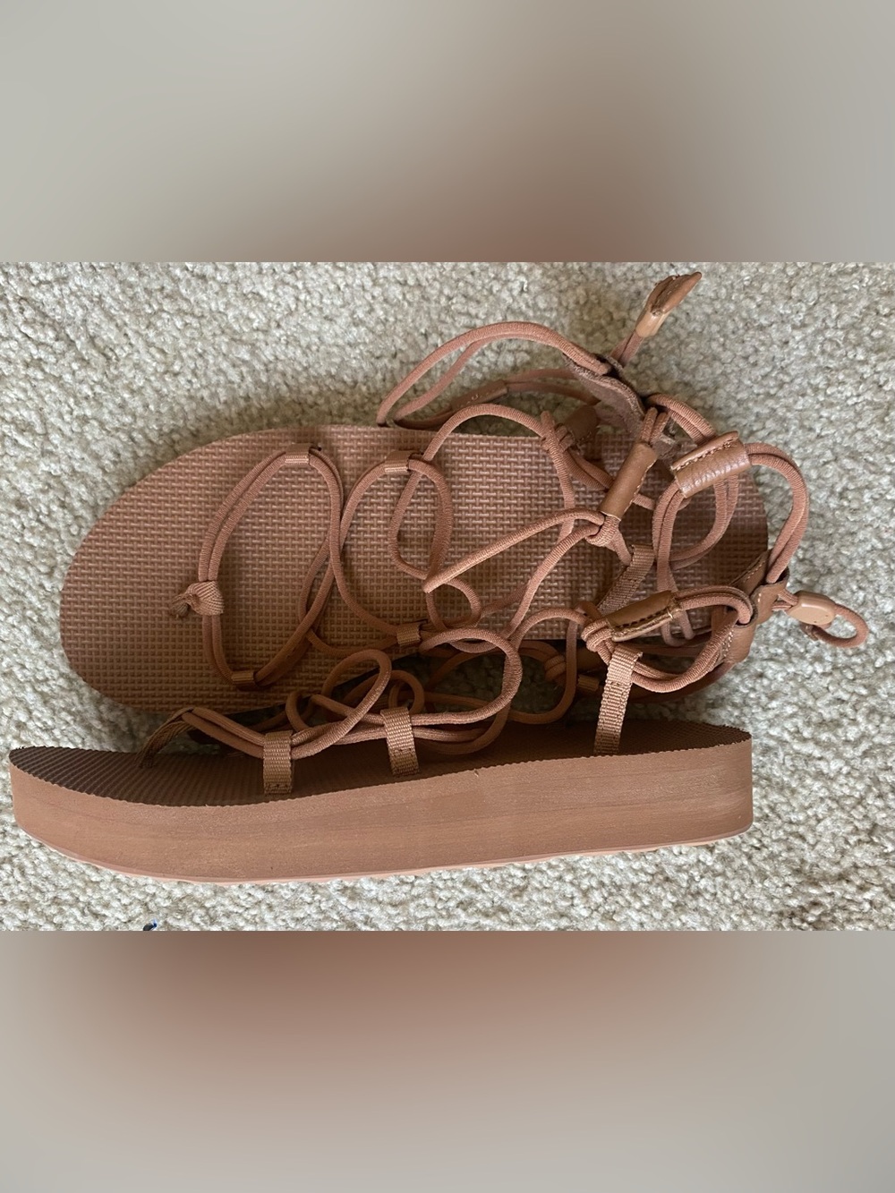 Teva Women's NWT Midform Infinity Sandals Lion Brown Size 9 - Picture 4 of 8